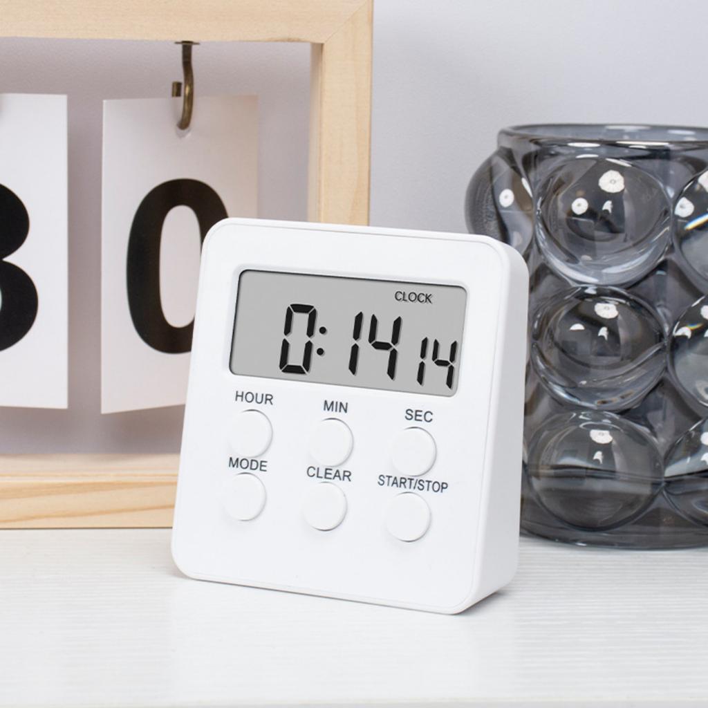Кухонный таймер с громким сигналом и светодиодным дисплеем. Многофункциональный секундомер для приготовления пищи. Напоминание о самодисциплине.