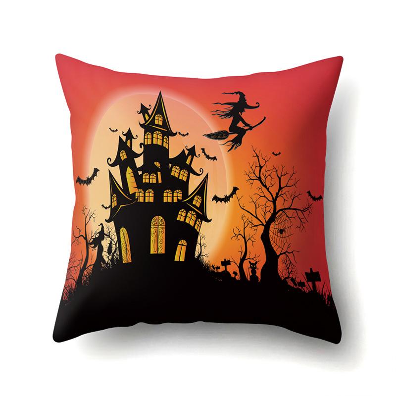 Halloween Pillowcase Car Waist Pillow Pumpkin Sofa Cushion Cover Office Home Living Room Pillowcase