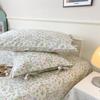 Cotton 60 Count Washed Cotton Small Floral Bow Contrasting Color Single Pillowcase Quilt Cover Bed Sheet