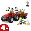 LEGO City 60461 Tracteur agricole rouge avec remorque et moutons - Jeu pour enfants 4 ans