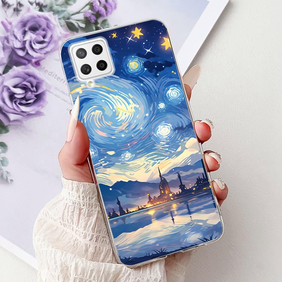 Чехол для Samsung Galaxy A22 4G Цветы Расписной Чехол Мягкий Тонкий Чехол для Телефона Для Samsung A22 A 22 Galaxy A42 5G Чехлы Сумки