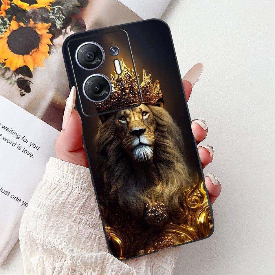 For Infinix Hot 30 5G Elegant Butterfly Cat Printed Phone Case For Infinix Hot30 5G X6832 Black Silicone Soft TPU Cases Bumpers