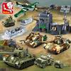 WW2 Military Building Block Battle Army Land Force Normandy Landing Campaign Tank Battle Educational Bricks Toy Boy Gift