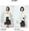 [100% mulberry silk] silk long sleeved shirt, summer new product, high-end satin glossy shirt, loose fit