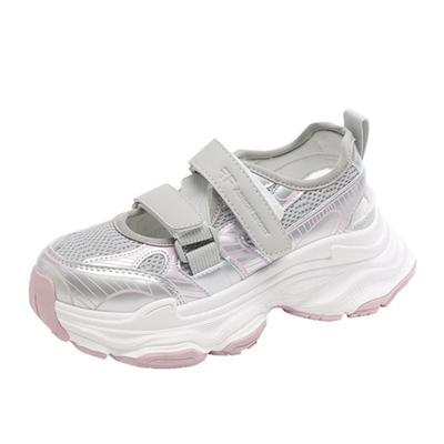 Мода 2025 Новые сетчатые дышащие женские вулканизированные туфли для улицы, ходьбы, с вырезами, на платформе, универсальные женские повседневные сандалии