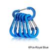 6 Pieces 12 Pieces Outdoor Use Camping Multi-tool Carabiner Steel Small Carabiner Clip Fishing Accessories