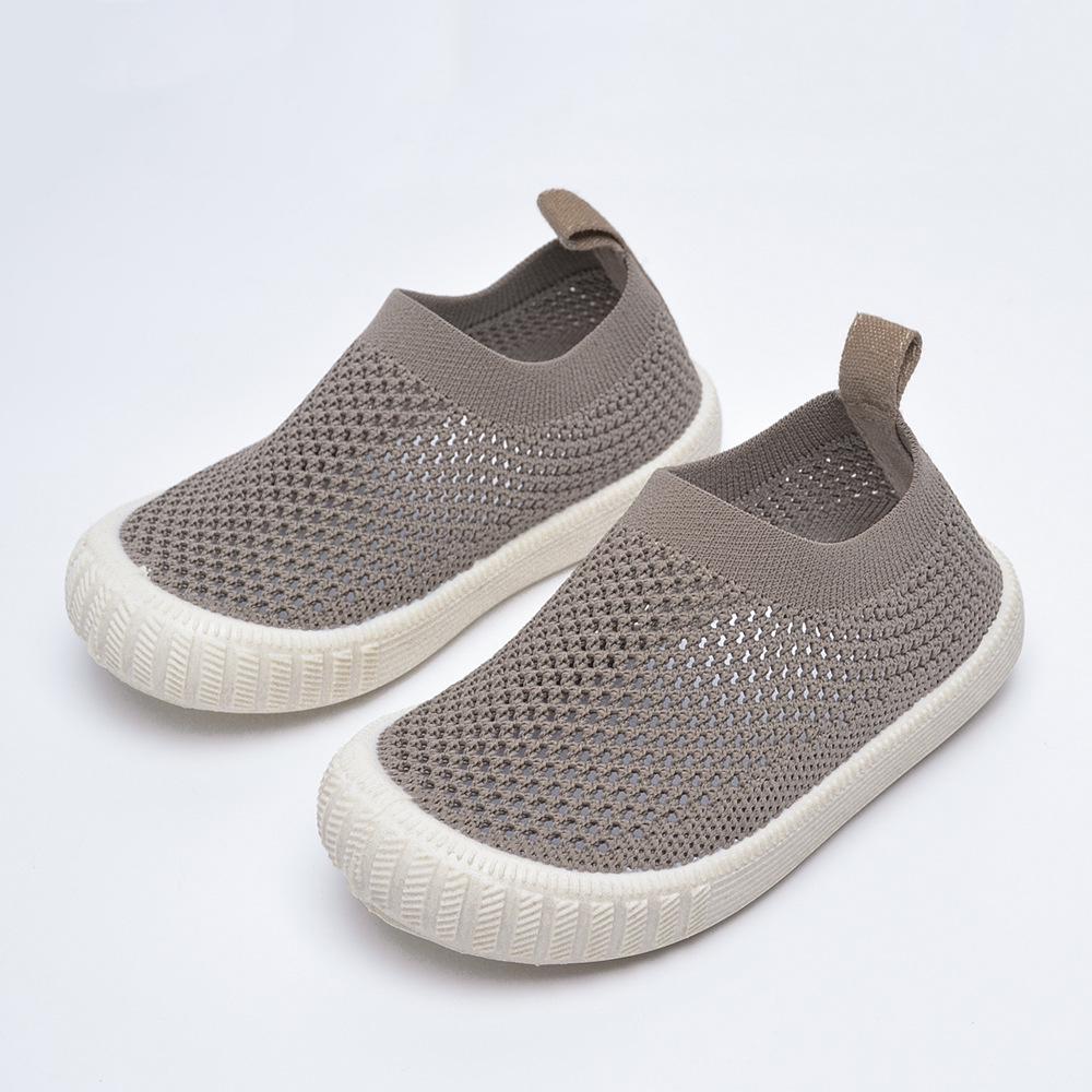 Весенне-Летние Детские Слипоны из Сетчатого Flyknit - Повседневные Унисекс с Мягкой Подошвой из ТПР