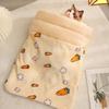 Plush Cat Sleeping Bag Thickened Kitten Quilt Bed Cute Cat Cave Bed  Pet Supplies