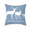 Office Living Room Home Pillowcase Fresh Elk Blue Pattern Pillowcase Car Ornaments