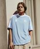 THE GREEN LAB Soccer Football Color Block Short Sleeve T-Shirt [White-Black]