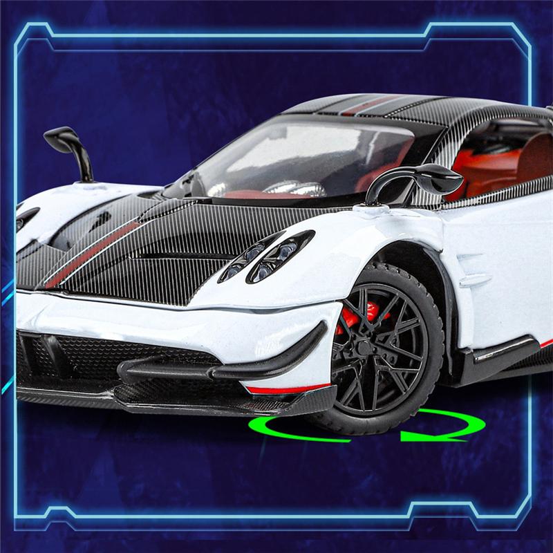 1/24 Pagani Huayra BC Сплав Спортивная Модель Литой Металл Гоночный Автомобиль Транспортные Средства Модель Симуляция Звук Свет Коллекция Детская Игрушка Подарок