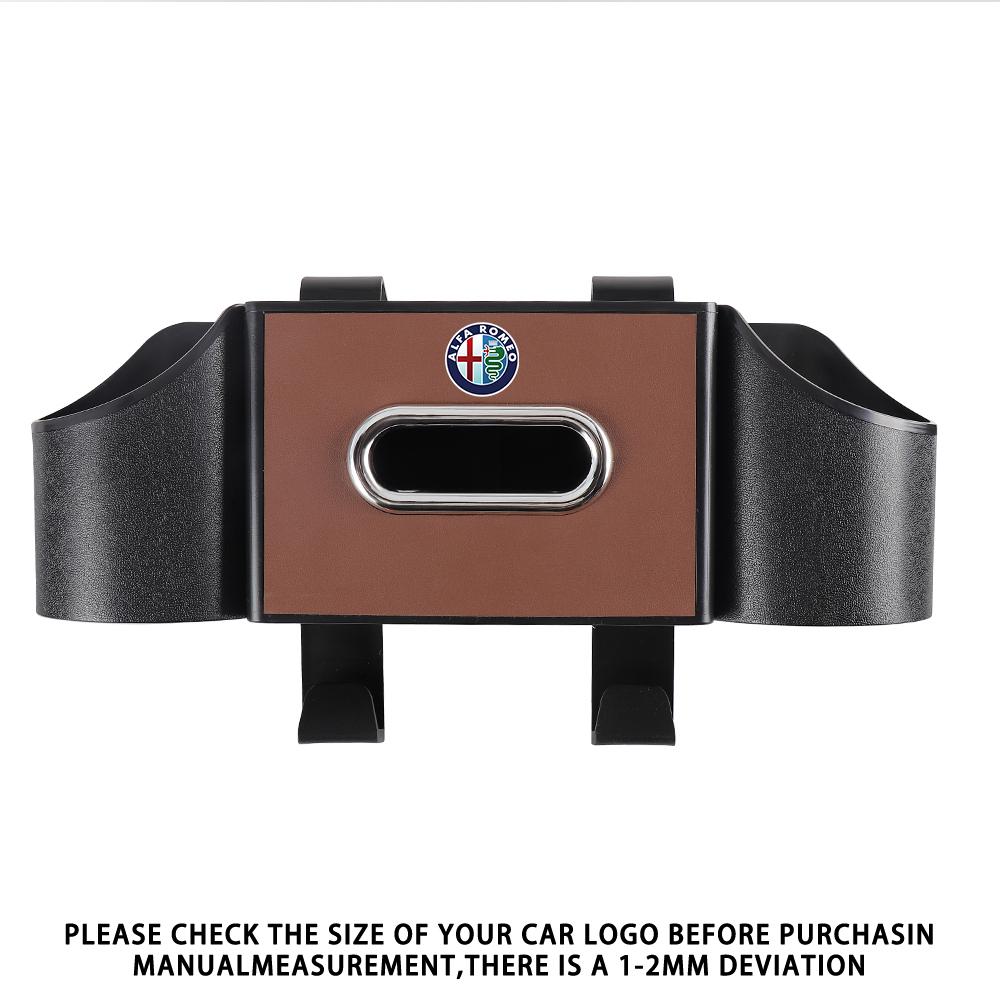 YYCE3 1PC For Alfa Romeo 159 Giulietta Mito 147 Stelvio Multifunctional Car Tissue Box Organizing Phone Holder Storage Box Accessories