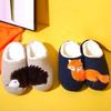 Fashion Cartoon Animal Woolen Slippers Women Indoor Warm Flats Platform Lovely Slipper  Winter Soft Short Plush Home Cotton Shoes