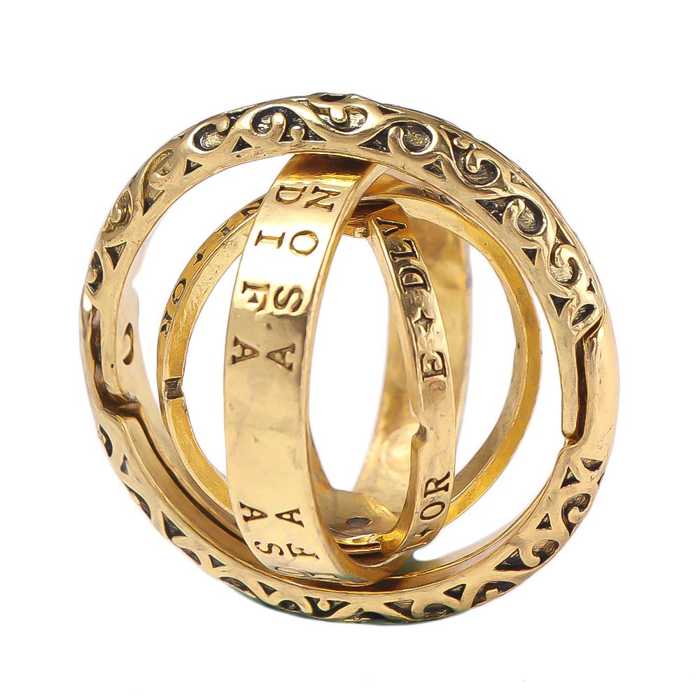 Retro Style Astronomical Ball Ring Universe Sphere Astronomy Ball Rings Jewelry Gift