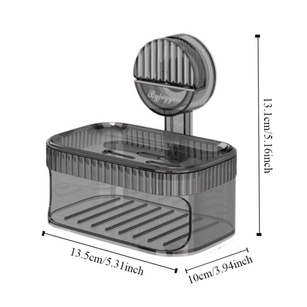 Removable Drain Soap Box Punch-Free Soap Rack Practical Suction Cup Sponge Soap Holder  for Home