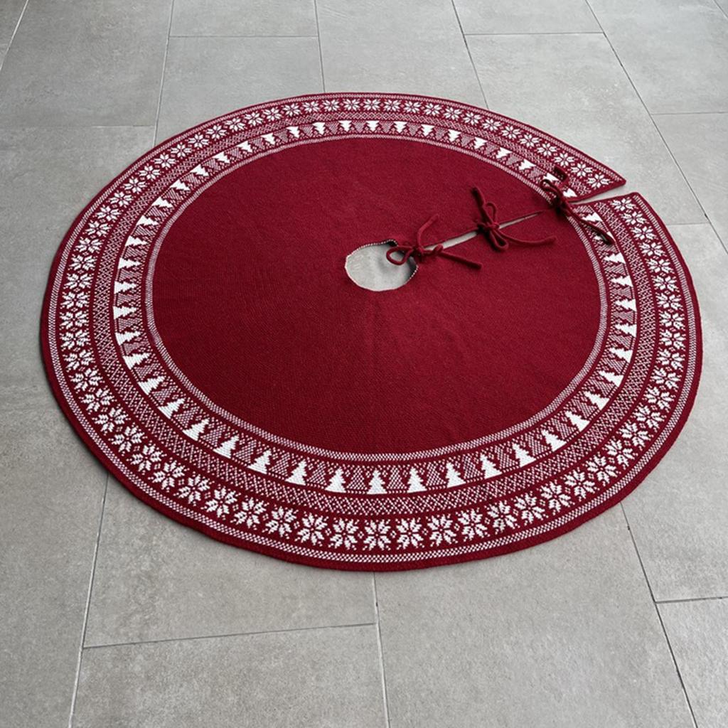 Вязаная юбка в виде рождественской елки, деревенская толстая юбка в виде снежинки, праздничное украшение для фермерского дома, декор для домашней вечеринки