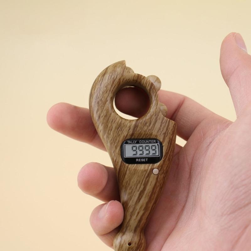 Цифровой счетчик четок Будды Счетчик ЖК-дисплей Цифровой счетчик четок Будды Цифровой счетчик пальцев для молитвы