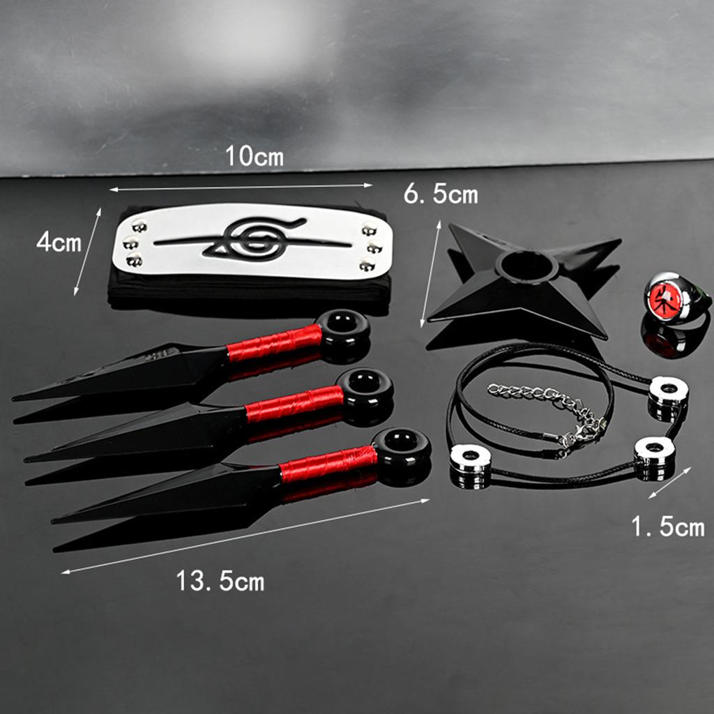 New Ninja Naruto Costume Include Headband Necklace Ring and Armys for Cosplay