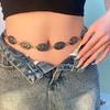 Women Waist Chain Bohemia Style Adjustable Denim Belt Alloy Polished Edge Waist Strap Jewelry Accessories