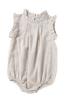 Комбинезон без рукавов цвета слоновой кости длиной 66 см, удобная одежда для девочек, оборки, милый подарок на день рождения, корейская одежда, 3 месяца, 6 месяцев, 1 год, 2 года