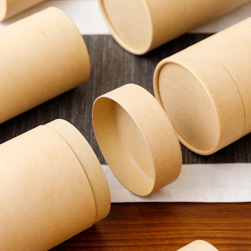 Universal Kraft Paper Tea Gift Box – Thick, Unprinted, Sealed Can Tube