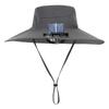 Водонепроницаемая широкополая кепка от солнца, регулируемая шляпа для рыбалки на открытом воздухе, солнцезащитная шляпа с солнечным вентилятором для мужчин/женщин