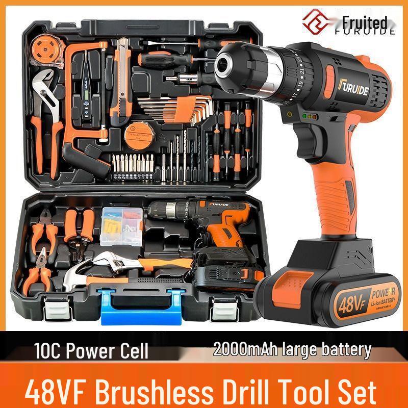 Multifunctional Electric Drill & Tool Set for Household, Electrician, and Woodworking Repairs