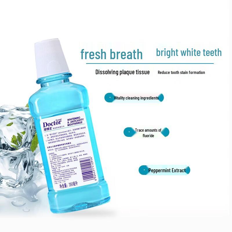 Доктор. Освежающий мятный ополаскиватель для полости рта Tooth Fresh с отбеливающим эффектом и защитой от кариеса
