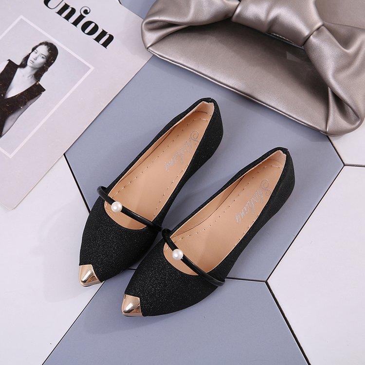 2025 Summer Korean Version of The New Women's Shoes Pointed Flat Shoes Shallow Mouth Single Shoes