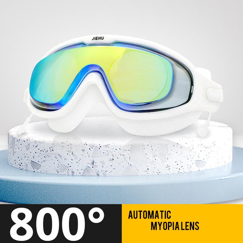 Очки для плавания при близорукости, оптические противотуманные очки для плавания, корректирующая маска для подводного плавания с диоптриями, бесплатные беруши и сумка для хранения