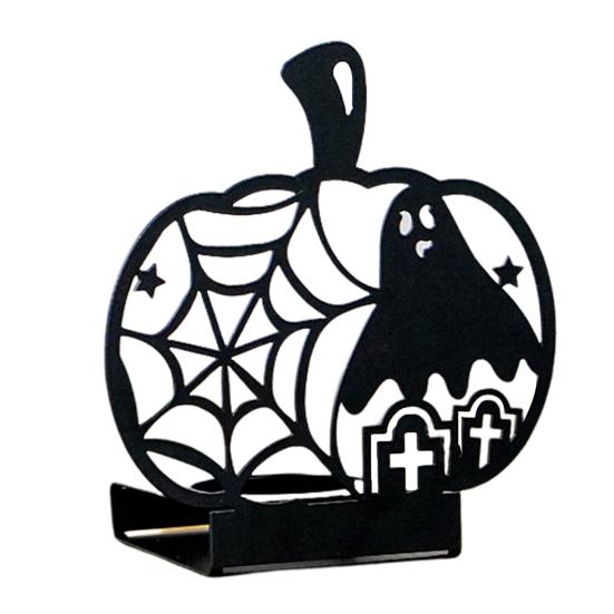 Подсвечник в виде тыквы на Хэллоуин, сова, летучая мышь, паук, привидение, подставка для свечей в виде чайной свечи, металл