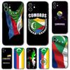 Чехол для телефона с флагом Коморских островов для iPhone 5 5S 2020se 6 6s 7 8 plus x 10 XR XS 11 12 13 mini pro MAX, черная задняя крышка из ТПУ