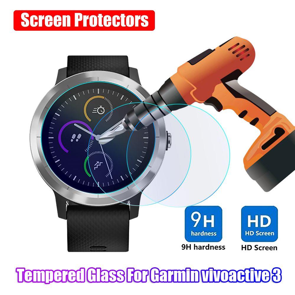 3pcs Smart Watch 9H HD Tempered Glass for Garmin Vivoactive 3 Protective Films Screen Protectors