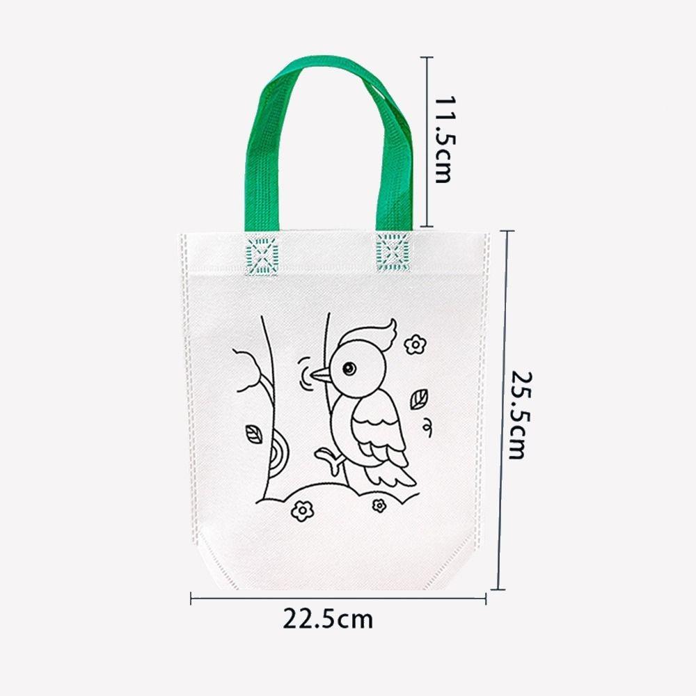Coloring Goodie Bags Double Sided Graffiti Bag Non-woven Fabric Handbag New Graffiti Pack  Children