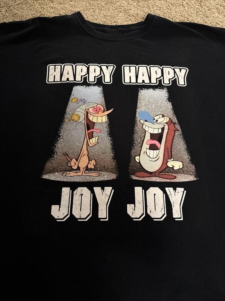 Ren And Stimpy Happy Happy Joy Joy T-Shirt Unisex Size S-5XL VN2158 Unisex T-Shirt