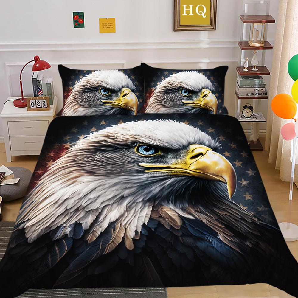 3D Printing Duvet Covers Eagle Bedding Cover King Size Home Bedding Superior Microfiber Bedroom Decor