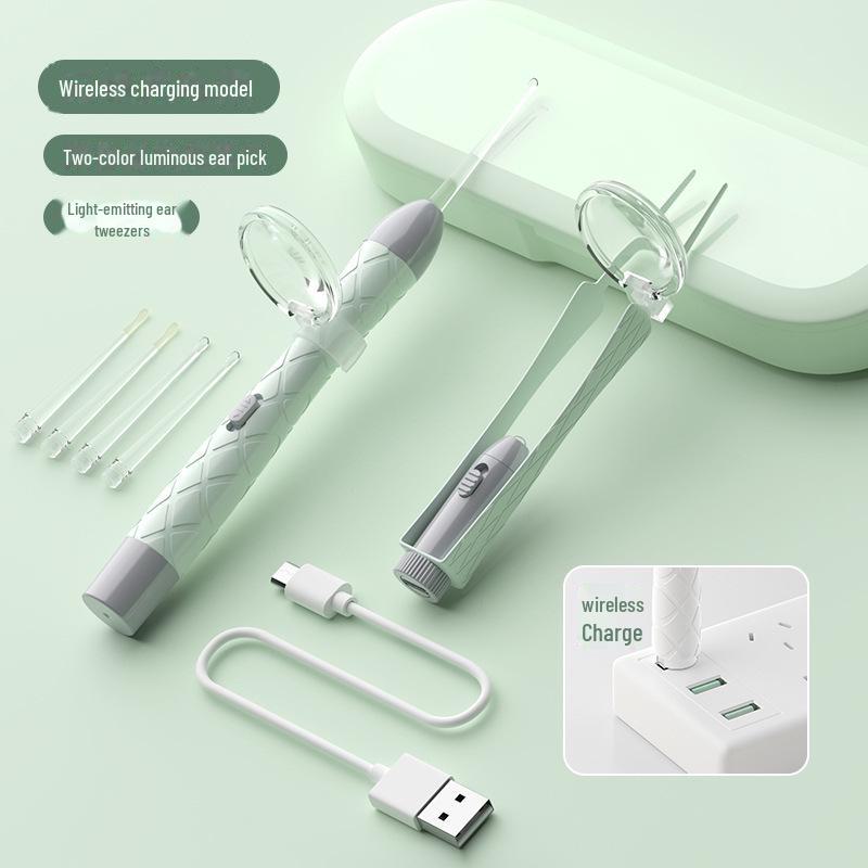 Мягкая светящаяся щеточка для ушей для малышей - безопасный инструмент для удаления ушной серы у малышей