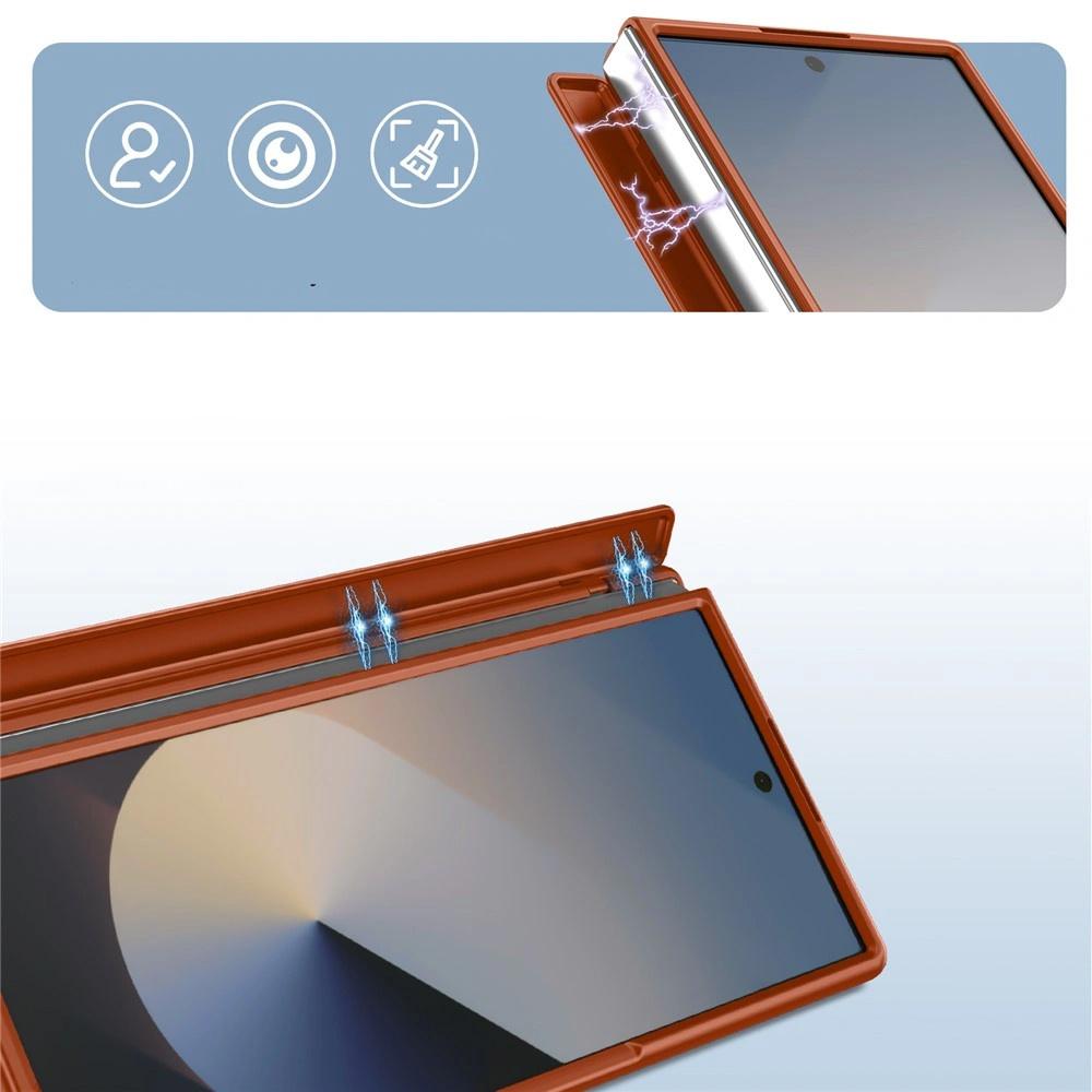 Samsung Galaxy Z Fold 8 Ultra Case with Glass and Stylus, Brown