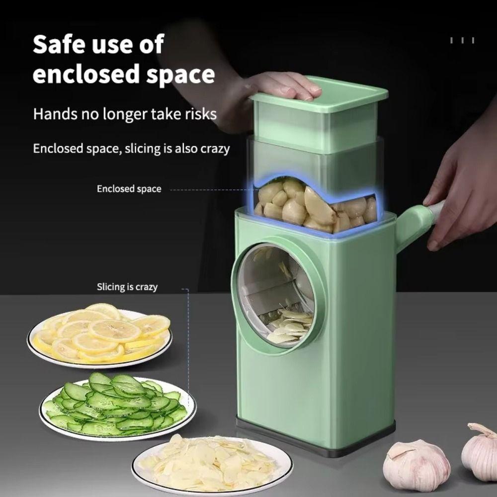 Vegetable Shredder Rotary Cheese Grater Manual Ice Shaved Machine Nut Grinder  Smoothies