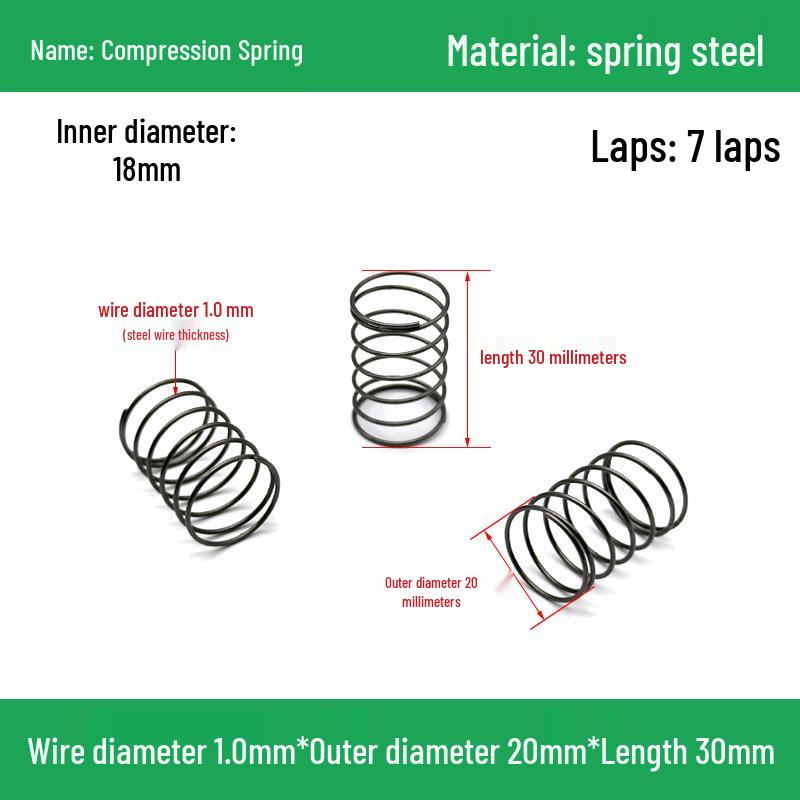 Сверхмощный Y-образный амортизатор с компрессионной пружиной, диаметр проволоки 1,0 мм, внешний диаметр 5-20 мм.