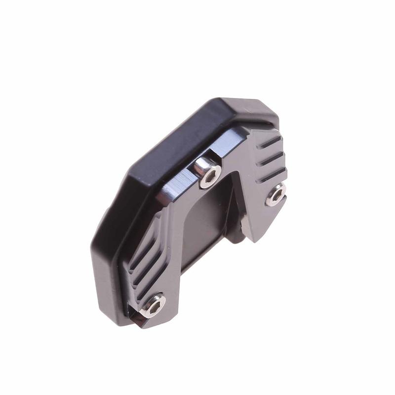 Motorcycle Aluminum Alloy Foot Support Pad Increased Anti-Slip Base Side Support Extended Foot Pad for Motorcycle Bicycle