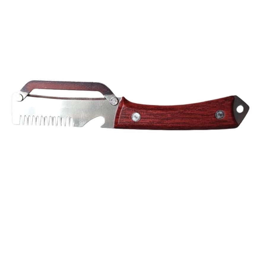 3 in 1 Multifunction Serrated Knife Vegetable Peeler Handle with Bottle Opener for Culinary Kitchen Tools