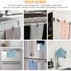 Aieve 4 Pcs Stainless Steel Towel Clips,Hand Towel Clips for Kitchen or Bathroom, Towel Holder Clips for Towel Rack,Oven Handle, Dishwasher, Stove