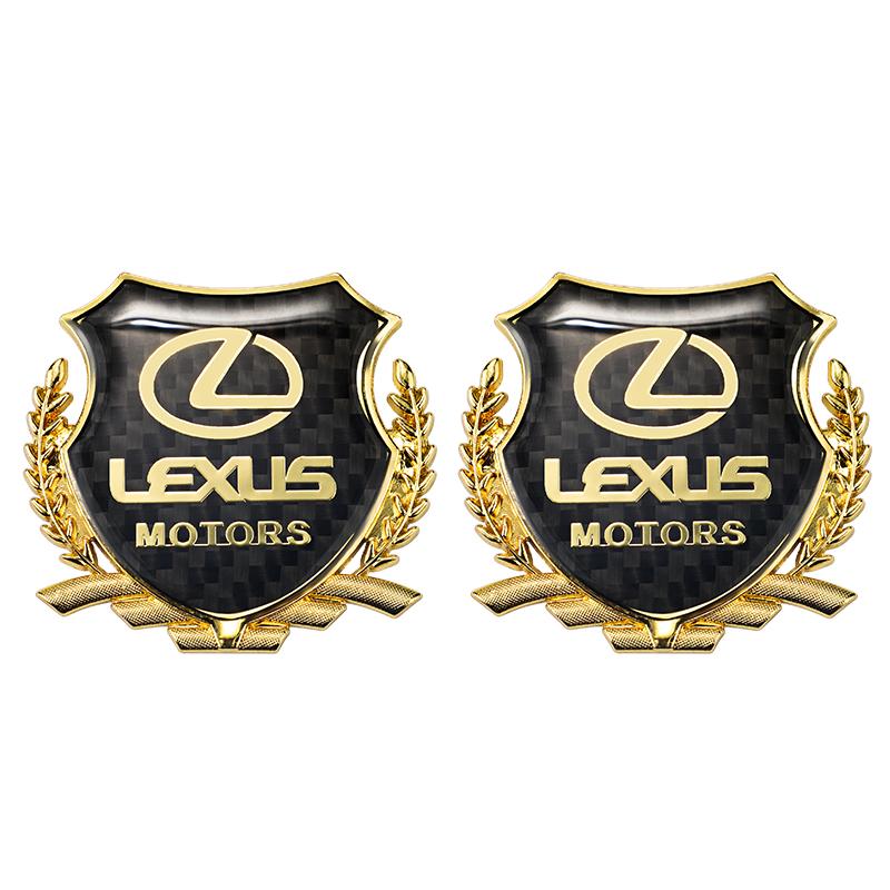 2PCS 3D Metal Emblem Sticker Car Badge Decal for Lexus F SPORT NX RX ES UX GS GX IS LS LX CT LC LBX 350h 450h etc