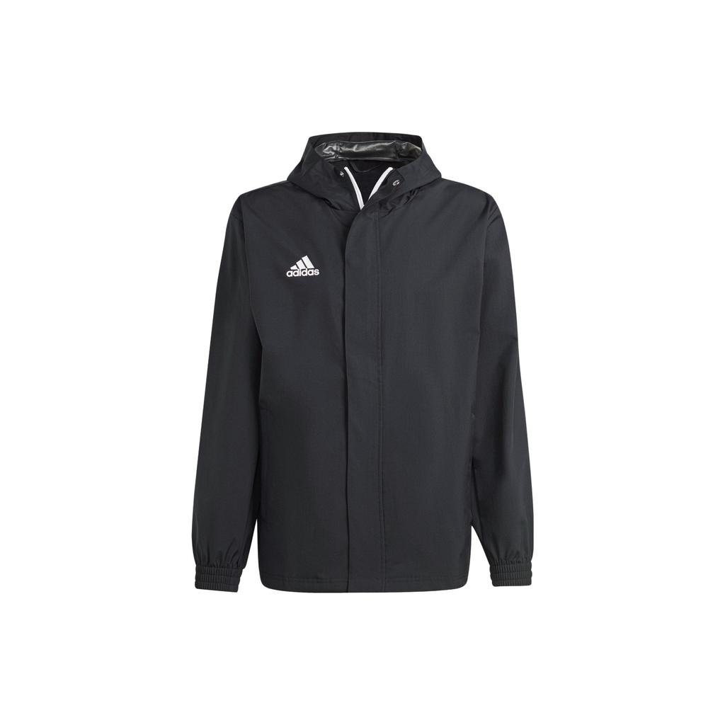 Adidas Entrada 22 Varied-Weather Performance Soccer Training Hooded Jacket Men Outerwear Black IK4010