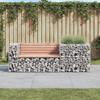 VidaXL Garden Bench with Gabion Basket Solid Douglas Wood 3196243