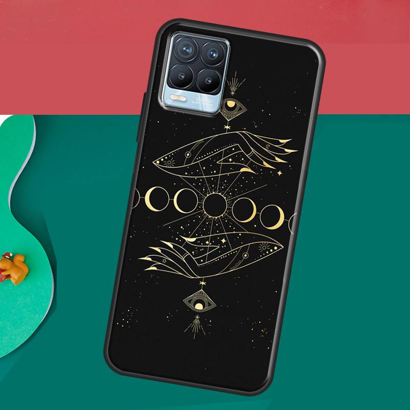 Арт-кейс «Галактика Луна Звезды Фазы Тотем» Для Realme 10 9 11 Pro Plus GT Neo 5 2T 3T C11 C15 C21Y C25s C30 C31 C33 C35 C55 Чехол