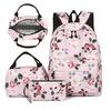 3 Piece Fashion Cute Student School Bag, With Lunch Box Bag,Lightweight Large Capacity Zipper Backpack Woman and Man, Unisex