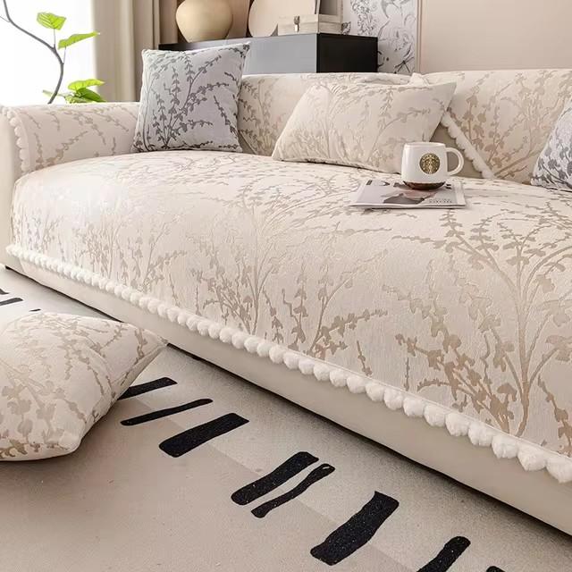 Подушка для дивана во французском стиле из шенилла Four Seasons, универсальный чехол для дивана, полотенце, нескользящий защитный чехол для дивана для декора гостиной