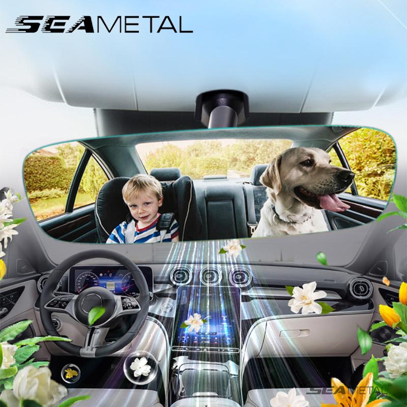 SEAMETAL Автомобильное зеркало заднего вида Ароматическое Широкоугольное Зеркало заднего вида Большое поле зрения Выпуклое Парковочное зеркало Аксессуары для интерьера автомобиля